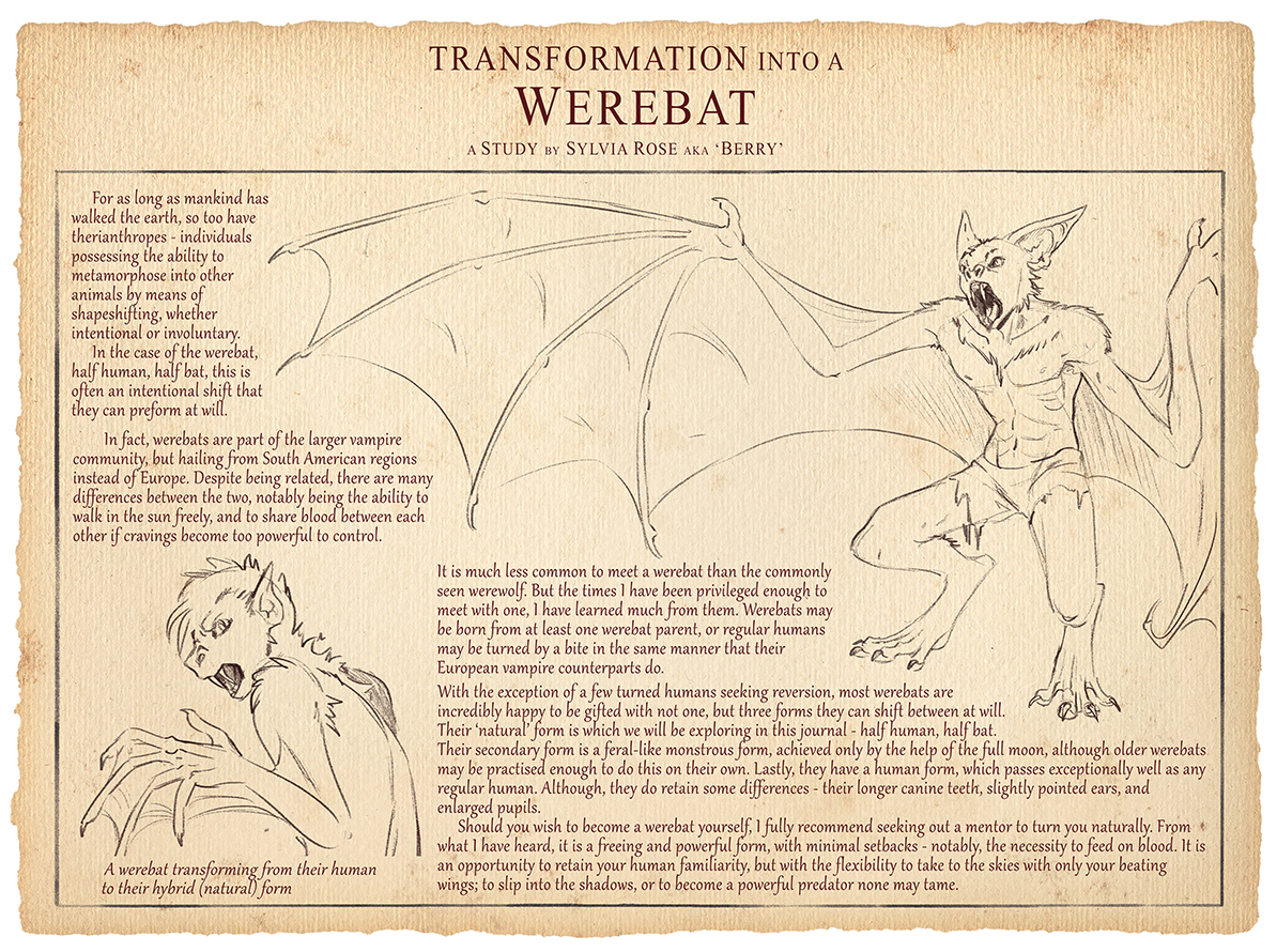 (strawberrytfs) Transformation Study - Werebat {4}