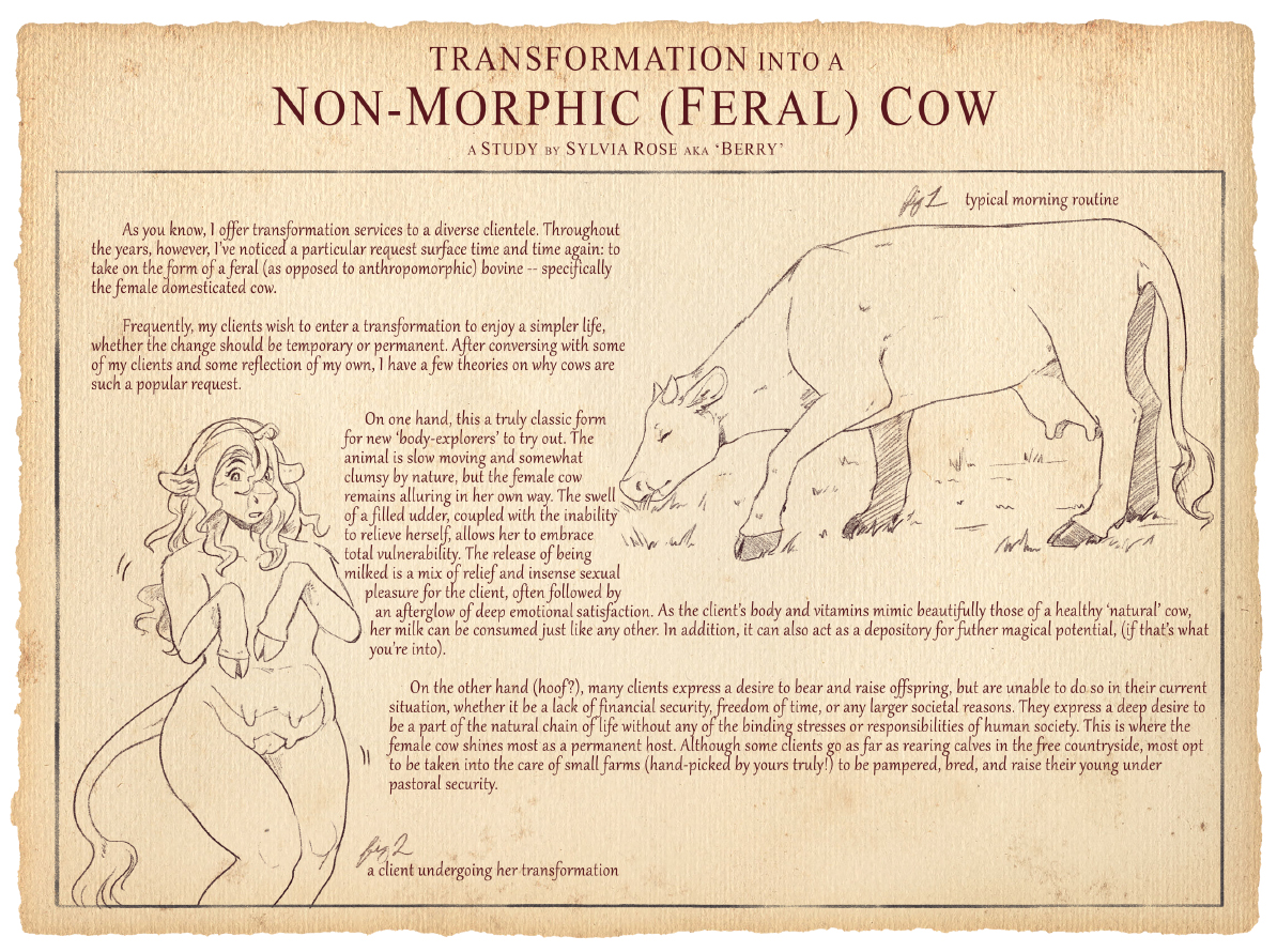 (strawberrytfs) Transformation Study - Woman to Cow {5}