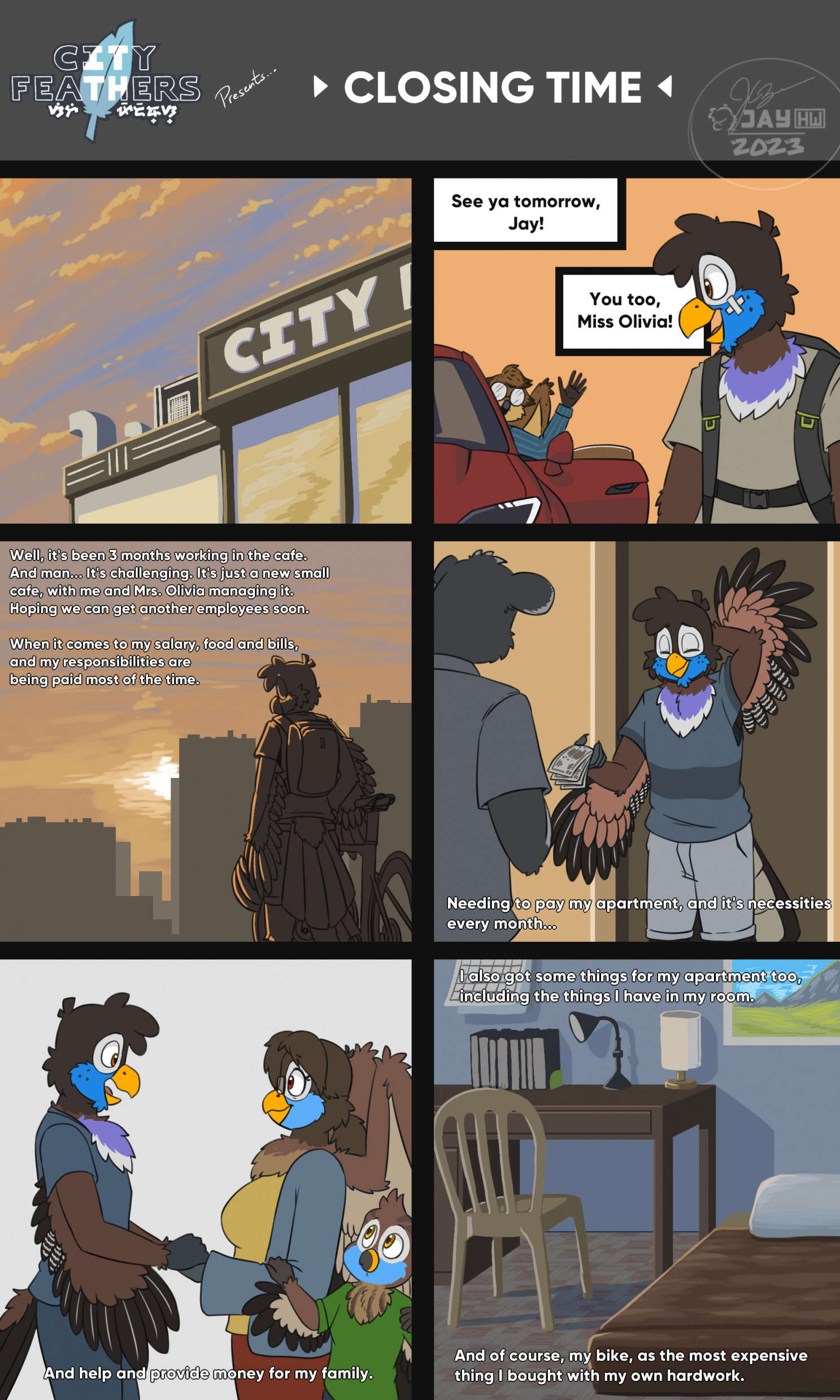 (sammfeatblueheart) City Feathers - Closing Time {3}