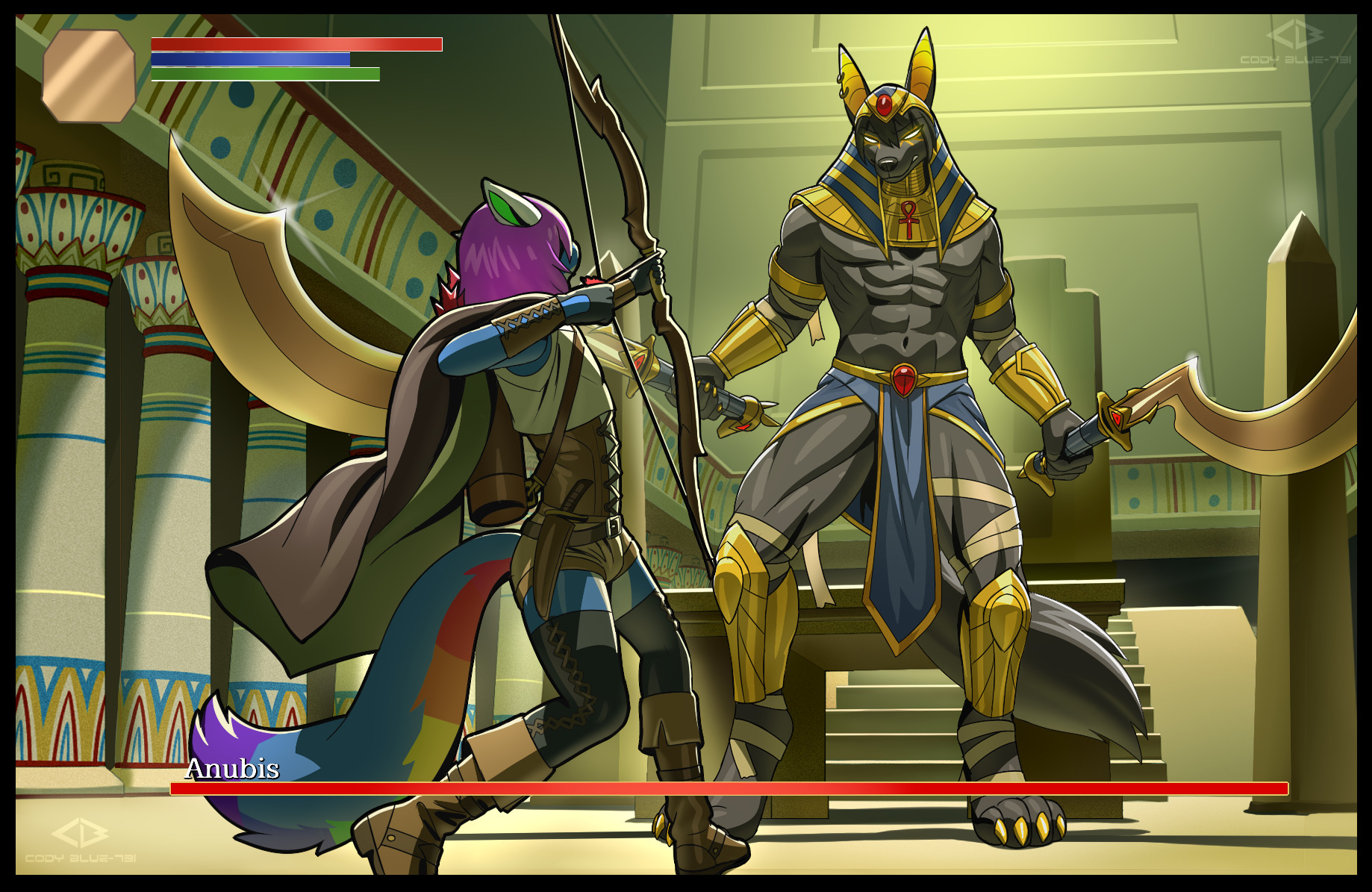 (CodyBlue-731) Comic commission (Defeated) for IcarusSkyhawk {11}